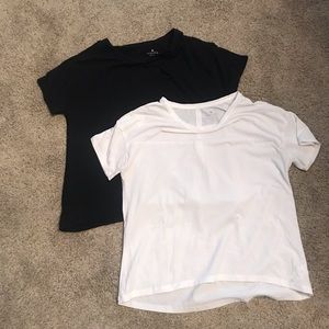 Athleta Small Black & White set of T-shirts
